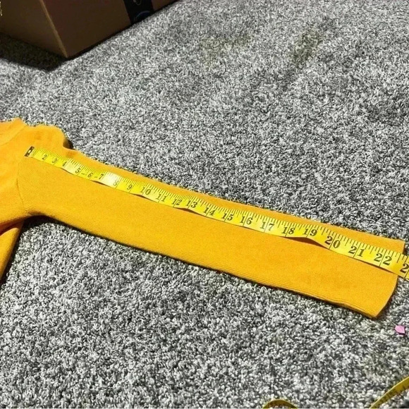 Compania Fantastica Women Yellow Cardigan Sweater Size Small - Picture 12 of 16